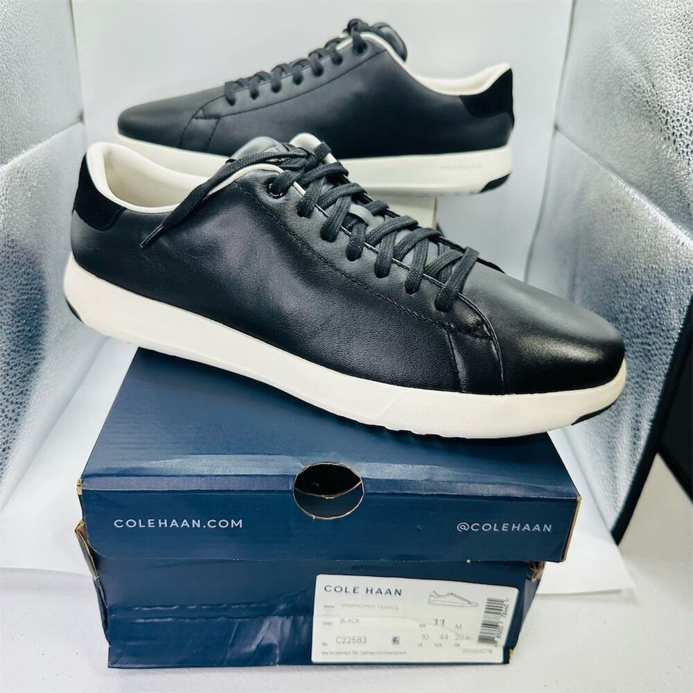 Cole Haan GrandPro Tennis Sneakers Men's Size 11M Black Lace-Up Casual